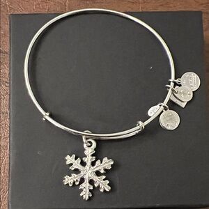 Alex and Ani Dana Farber Silver Snowflake Charm Bracelet Retired